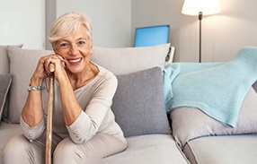 Two partial dentures arranged against neutral background