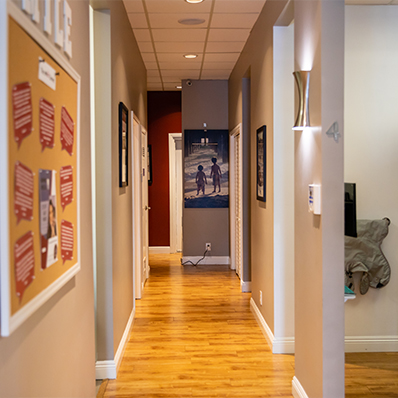 Hallway at Elite Dental of Fountain Valley