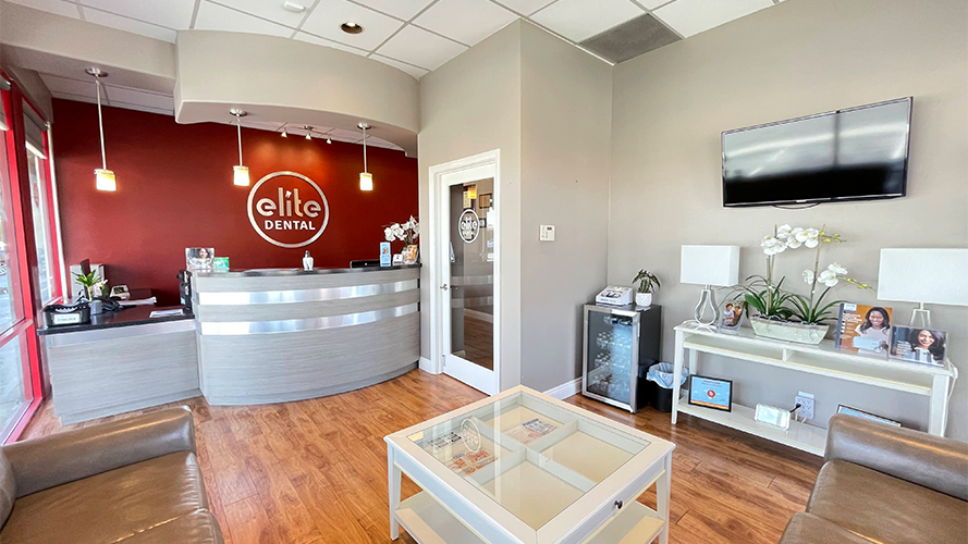 Waiting room at Elite Dental of Fountain Valley