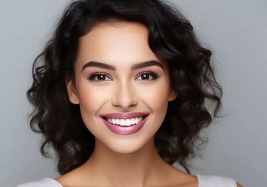 Portrait of woman with bright, beautiful teeth