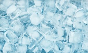 Pile of ice cubes